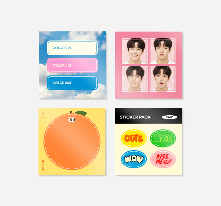 투명 반칼 스티커(원형/사각/라운드)